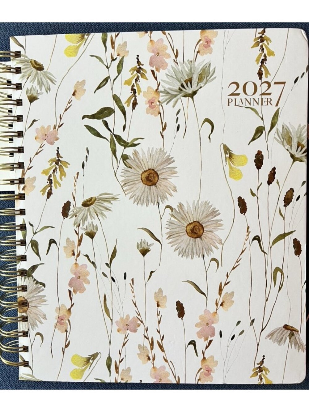 Planner 17 Month 2026-27 DAISY FLORAL Month Day Week Organizer Calendar 9"Wx11"H - Picture 2 of 16
